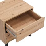 Oak-Effect 2-Drawer Bedside Table - Image 7