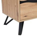 Oak-Effect 2-Drawer Bedside Table - Image 6