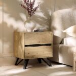 Oak-Effect 2-Drawer Bedside Table - Image 2