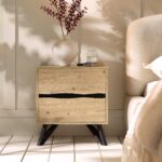 Oak-Effect 2-Drawer Bedside Table