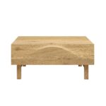 2 Drawer Wooden Coffee Table – Stylish Centre Table with Dual Storage Drawers - Image 5