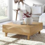 2 Drawer Wooden Coffee Table – Stylish Centre Table with Dual Storage Drawers