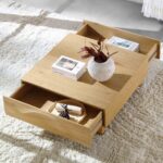 2 Drawer Wooden Coffee Table – Stylish Centre Table with Dual Storage Drawers - Image 2