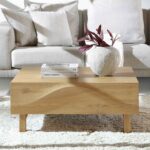 2 Drawer Wooden Coffee Table – Stylish Centre Table with Dual Storage Drawers - Image 7