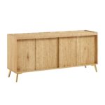160cm Wide Oak Sideboard – Premium Natural Wood Finish - Image 4