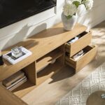 Curved Edge 150cm Wide TV Unit – Natural Wood Finish - Image 10