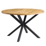 Natural Curved Edge Solid Oak Dining Table - Image 5