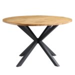 Natural Curved Edge Solid Oak Dining Table - Image 3