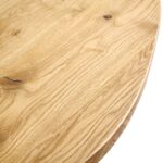 Natural Curved Edge Solid Oak Dining Table - Image 8