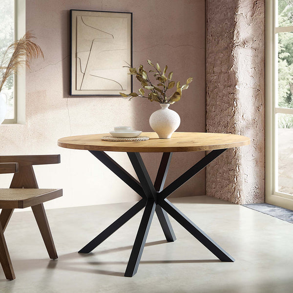 BSD-120-OAK_main Natural Curved Edge Solid Oak Dining Table - Image 1