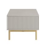 Matte Taupe Coffee Table with Drawer – Elegant Modern Centre Table with Built-In Storage - Image 5