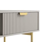 Matte Taupe Coffee Table with Drawer – Elegant Modern Centre Table with Built-In Storage - Image 4