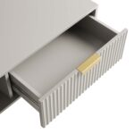 Matte Taupe Coffee Table with Drawer – Elegant Modern Centre Table with Built-In Storage - Image 3