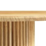 Round Oak Pedestal Coffee Table - Image 6
