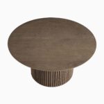 Silver Oak Round Pedestal Coffee Table - Image 7