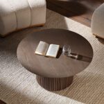 Silver Oak Round Pedestal Coffee Table - Image 3
