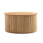 Oak Round Coffee Table with Storage - Image 12