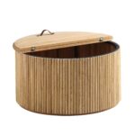 Oak Round Coffee Table with Storage - Image 13