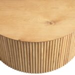 Oak Round Coffee Table with Storage - Image 7