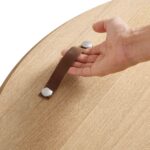 Oak Round Coffee Table with Storage - Image 6