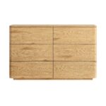 Curved Edge Chest of 6 Drawers – Natural - Image 12