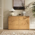 Curved Edge Chest of 6 Drawers – Natural