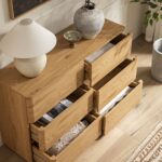 Curved Edge Chest of 6 Drawers – Natural - Image 5