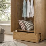 Curved Edge Double Wardrobe, Natural - Image 4