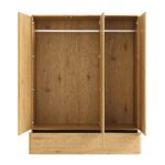 Curved Edge Triple Wardrobe, Natural - Image 5