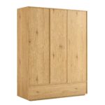 Curved Edge Triple Wardrobe, Natural - Image 3