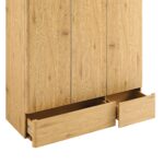 Curved Edge Triple Wardrobe, Natural - Image 2