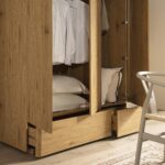 Curved Edge Triple Wardrobe, Natural - Image 7