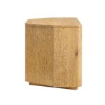 Curved Edge Corner TV Unit – Natural Wood Finish - Image 6