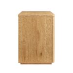 Natural Wood Curved Edge Desk with Storage – Premium Study & Office Table - Image 9