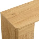 Natural Wood Curved Edge Desk with Storage – Premium Study & Office Table - Image 5