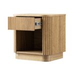 Oak 1-Drawer Bedside Table - Image 3