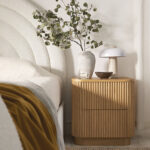 Oak 2-Drawer Bedside Table