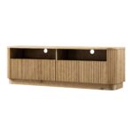 162cm TV Unit with Drawers – Natural Oak Finish - Image 9