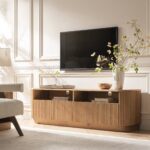 162cm TV Unit with Drawers – Natural Oak Finish - Image 2