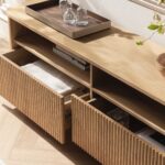 162cm TV Unit with Drawers – Natural Oak Finish - Image 11