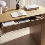 Finish 1-Drawer Writing Desk – Modern Wooden Study & Work Table - Image 8