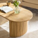 Oak Oval Coffee Table – Premium Solid Oak Wooden Centre Table for Living Room - Image 6