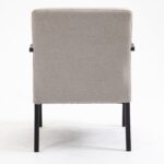 Modern Grey Fabric Armchair for Living Room & Bedroom Seating - Image 5