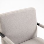 Modern Grey Fabric Armchair for Living Room & Bedroom Seating - Image 4
