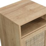 Natural Rattan 1-Door Bedside Table - Image 5