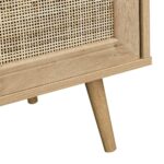 Natural Rattan 1-Door Bedside Table - Image 3