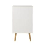 White Rattan 1-Door Bedside Table - Image 5