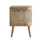 Natural Curved Rattan Bedside Table - Image 9
