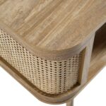 Natural Curved Rattan Bedside Table - Image 6