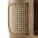 Natural Curved Rattan Bedside Table - Image 5